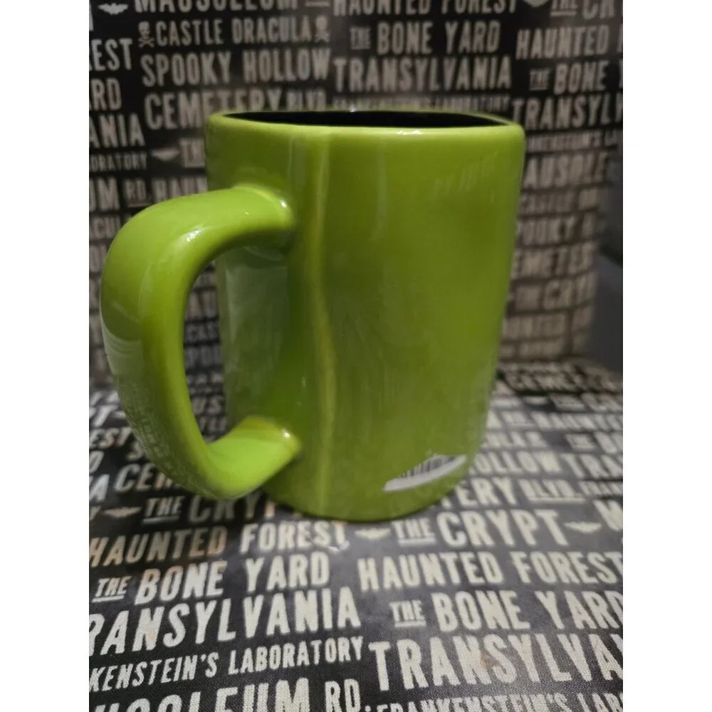 Rae Dunn Fright Night Neon Green Halloween Coffee Mug